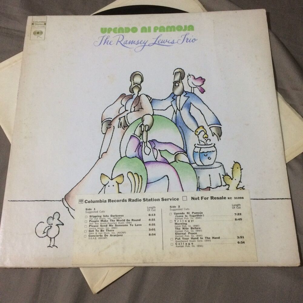 Ramsey Lewis Trio Upendo Ni Pamoja Vinyl LP Columbia Promo 1972 Jazz